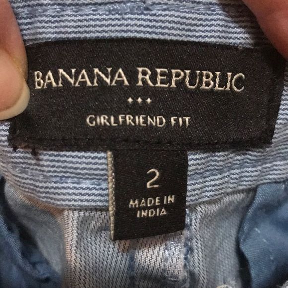 BANANA REPUBLIC Girlfriend Fit Rolled Cuff Striped Chinos - Picture 8 of 13